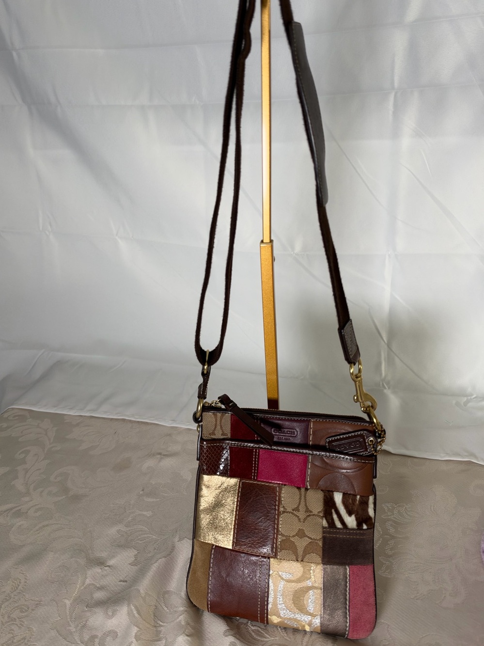 Vintage Y2K Coach 10439 Patchwork Boho Crossbody Bag - Picture 2 of 10